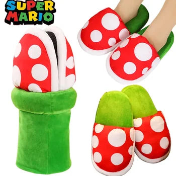 Lustige Super Mario Bros Hausschuhe - Bequeme Winter-Pantoffeln für Damen und Herren